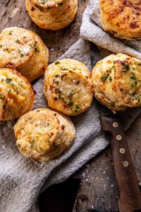 Homemade Honey Butter Cheddar Biscuits.