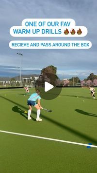 LevelUpFieldHockey on Instagram: "We love doing this warm up drill and our Athlete Academy and so do our athletes! 

Set up a big rectangle pushing distance apart. There are many variations you can create for this drill. Here we did passing clockwise, anti clockwise (focus here on getting your body around the ball!) and then clockwise again but with a double drag or fake drag. 

SAVE this drill to try at your next session 🔥🔥"