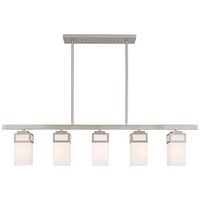 Livex Harding 42" Wide Brushed Nickel Kitchen Island Light Chandelier - #69M02 | Lamps Plus