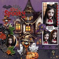 Harrowing Halloween Digital Scrapbooking Paper and Elements