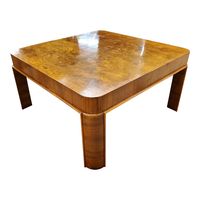 Mid Century Modern Burl Walnut Coffee Table | Chairish