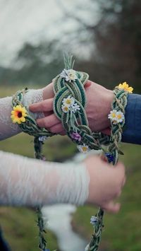 Shop our latest handfasting cord inspired by nature and adorned with wildflowers. Perfect for a nature inspired wedding or outdoor elopement.   Handfasting Cords | Nature Wedding | Handfasting | Intimate Wedding  #SpringChallenge