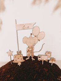 Maus Caketopper Junge Luftballons Geburtstag Holz LKW - Etsy.de