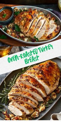 Ingredients:  1 (5 to 7 pounds) bone-in, skin-on turkey breast 1 tablespoon olive oil 1 teaspoon salt 1 teaspoon black pepper 1 teaspoon garlic powder 1 teaspoon onion powder 1 teaspoon dried thyme 1 teaspoon dried rosemary 1/2 cup chicken broth