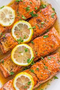 A simple, elegant Pan Seared Salmon recipe in a lemon browned butter sauce. Searing the salmon results in a flaky, juicy salmon filet. Master this easy (10 minute) method for how to cook salmon in a pan and learn how to make brown butter. | natashaskitchen.com