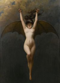 The Bat Woman by Albert Joseph Penot, painted in 1890, is an exquisite oil on canvas French painting. It is a beautiful representation of the art of the 19th century, showcasing Penot's ability to capture sense of movement and emotion. It is a timeless piece of artwork that is sure to stand the test of time.