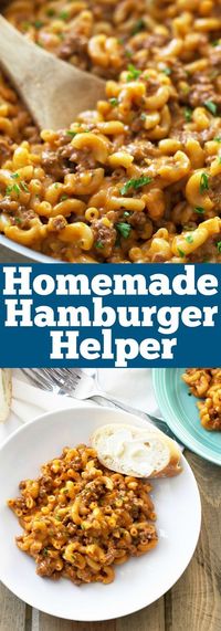 Homemade Hamburger Helper -just as quick and easy as the boxed stuff, but tastes way better! | countrysidecravings.com