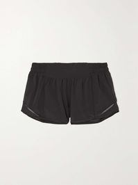 Shop LULULEMON Hotty Hot low-rise mesh-paneled stretch recycled-Swift shorts - 2.5", Explore the latest LULULEMON women's collection today on NET A PORTER