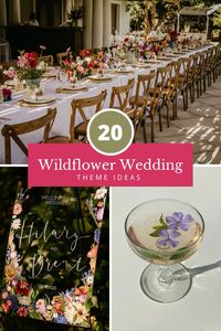 Considering a wildflower theme for your wedding? Explore 20 unique  wildflower wedding ideas that bring natural beauty and rustic charm to your special day. From floral arrangements to decor, let nature inspire your celebration!