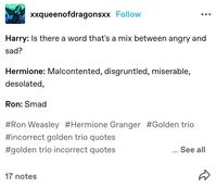 incorrect harry potter quotes from tumblr #harrypotter #incorrectquotes #incorrecthpquotes #incorrectharrypotterquotes #ronweasley #hermionegranger