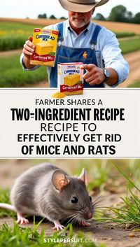 Learn how a farmer's two-ingredient recipe can help you effectively get rid of mice and rats! This simple DIY mice repellent doubles as a powerful mouse deterrent for tackling a mice infestation or figuring out how to get rid of mouse in house quickly. Perfect for getting rid of mice and addressing getting rid of rats, this natural rodent repellent is a great alternative to traditional mouse poison. Whether dealing with mice in house, your garage attic, or needing a clever mouse bait.