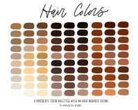 Hair Colors Procreate Palette for Ipad 3 Palettes 90 Colors - Etsy