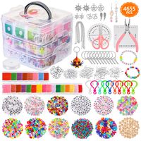 Compre Kit De Fazer Miçangas Completo Para Fabricação De Joias Pulseira na Shopee Brasil! Kit Completo Miçangas ================ O kit de fabricação de joias inclui 12 estilos de letras e contas coloridas, 24 tipos de fio dental, joias, encantos, exploração e joias fazendo ferramentas. O kit de fabricação de joias acompanha diversos tipos de miçangas, que são perfeitos para confecção e segurar itens de joias como colares, pulseiras, brincos, e muito mais. Dia dos Namorados, Perfeito para ...