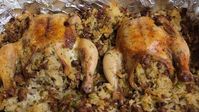 Cornish Hens with Dirty Rice Stuffing