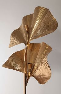 Gincobilobo Floor Lamp by Carlo Giorgi gold leaves vintage interior lighting nature inspired style