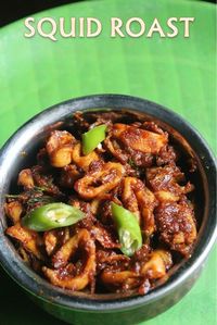 Squid Roast Recipe - Kerala Koonthal Roast Recipe - Kerala Style Kanava Roast Recipe - Yummy Tummy