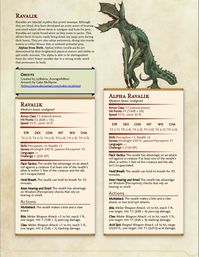 Ravalik - Reptilian Swamp Creature (Link/PDF in Comments) : UnearthedArcana