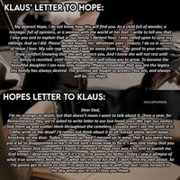 「 klope’s letters 🥺 」I remember Hope talking about Klaus’ letter 😭