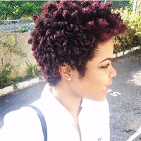 Tapered natural hair with color. Awesome