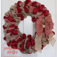 Fall Bubble Wreath in Red by Pretty Fancy Designs