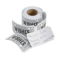 What a beautiful wedding memento for the bride and groom! Set out these well wishes tickets next to a mason jar and a writing utensil and invite reception guests to leave personal notes for the happy couple to read together after the wedding. Cardstock. (100 pcs. per unit) 3" x 1 1/2" | Oriental Trading Company Well Wishes Ticket Paper | 1.5 H x 3 W x 0.25 D in | Wayfair