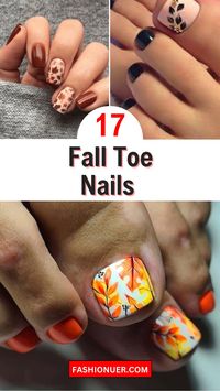 Explore 17 toe nail designs perfect for fall. These trendy and stylish designs are ideal to try this season and will give your feet a chic appearance. Whether you prefer bold colors or intricate patterns, these designs will make you stand out this autumn. #ToeNailDesigns #FallNails #StylishFeet #AutumnManicure #ChicNails