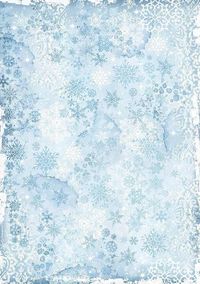 Stamperia Rice Paper A3 - WINTER TALES SNOWFLAKES (DFSA3071)