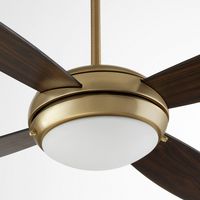 Quorum Expo 20524-80 Ceiling Fan - Aged Brass Expo 52" 4bl Led Fan -agb Quorum International MPN: 20524-80