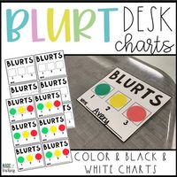 Blurting out in class? Talkative classroom? Can't get through a sentence without a student cutting you off or interrupting instruction? Here's an intervention I use to help my students to stop blurting out in class. These blurt charts have helped transform my classes & the students love their ch...