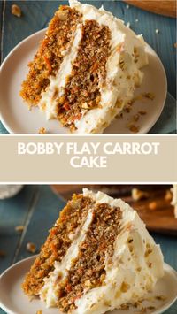 Bobby Flay’s Carrot Cake features a blend of ingredients like fresh carrots, pineapple, and ginger, yielding a moist and flavorful dessert. This recipe requires a total time of 95 minutes and serves 12 people.