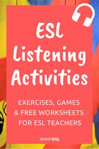 Do you struggle with finding interesting ways to teach ESL listening skills? Here you have 12 interesting English listening activities that you can use with ESL students of various ages and skill levels. We even selected some great resources for your next listening lesson! #esl #teachingenglish #teachingresources