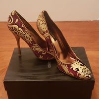 Roberto Cavalli | Shoes | Roberto Cavalli Brocade Velvet Heels | Poshmark