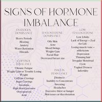 Signs of Hormonal Imbalance in women: estrogen dominance, low testosterone, high testosterone, insulin resistance, cortisol imbalance. These can be identified with propertesting such as DUTCH hormone testing as well as being treated with tailored protocols per testing results. Functional medicine and supporting detoxification pathways are the best ways to help hormones to balance properly.