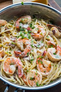 Creamy Shrimp Alfredo Linguine