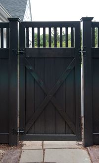 illusions black vinyl pvc privacy matte finish fencing gate