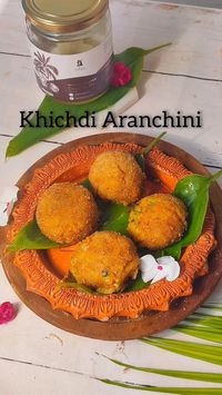 This Indian twist to the classic Italian Arancini is the perfect way to use some leftover khichdi!  Ingredients - 1 Bowl leftover khichdi 1/2 bowl chopped onion 1/2 bowl chopped coriander leaves  salt to taste Red chilli powder 1 tsp Amchur powder 1 tsp 2 bowl bread crumbs  maida slurry 1 bowl  oil for frying   Recipe - In a bowl add leftover khichdi. smash it Litt with your hand. Now add onion, coriander leaves, along with all the spices and 3-4 tsp bread crumbs. mix well and form small small balls. Now cover the balls with bread crumbs, then in maida slurry and again with bread crumbs. Repeat these steps 2 times. Now heat  oil in a kadai. Fry balls until crispy and brown. Enjoy with tea or coffee.