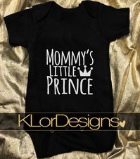 Baby Boy Onesie Mommy's Little Prince baby shower by KLorDesigns