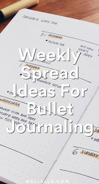 Weekly Spread Ideas For Bullet Journaling — Wellella