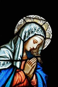 BLESSED VIRGIN MARY, Church Stained Glass Windows.