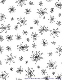 Flower Coloring Pages - DOODLE ART ALLEY