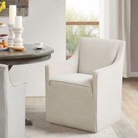 Madison Park Elaine Skirted Dining Arm Chair with Casters - On Sale - Bed Bath & Beyond - 36544077