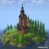 A Medieval Minecraft Red Keep with custom island and trees! Download this build on my Patreon via the link!