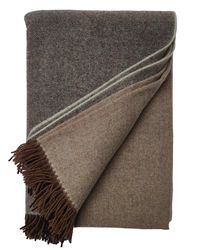 Stephanie Oatmeal & Cocoa Wool Throw