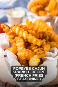 Bring the bold Cajun flavors of Popeyes to your homemade fries with our Cajun Sparkle Seasoning recipe. A perfect blend of spices for a zesty and flavorful fry experience.