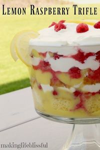 Lemon Raspberry Dessert Trifle | Making Life Blissful