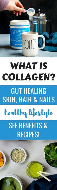 Collagen recipes and benefits. What is collagen? Gut healing collagen for hair, skin and nails. Recipes that are full of collagen. Collagen benefits, recipes, smoothies, drinks and supplements. Collagen shake, collagen peptides, collagen protein and drinks. Vital proteins collagen.