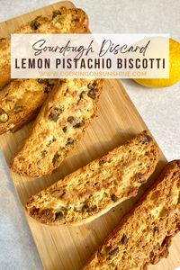 This lemon pistachio biscotti is perfectly crunchy and easy to make. Using sourdough discard, fresh lemon zest and chopped pistachios, it’s nutty with a touch of tang. Meet coffee’s new best friend.