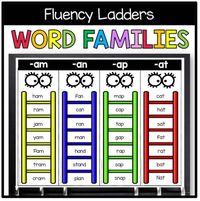 Word Families Fluency Chart - Ladders - Phonics - Spelling Patterns Kindergarten