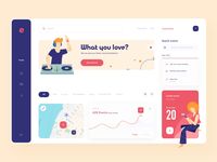 Events dashboard interaction by Taras Migulko on Dribbble