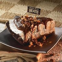 Made with HERSHEY'S Milk Chocolate Fudge Topping (Item# 35193) and HEATH English Toffee Bits with Chocolate, medium grind (Item# 60575)